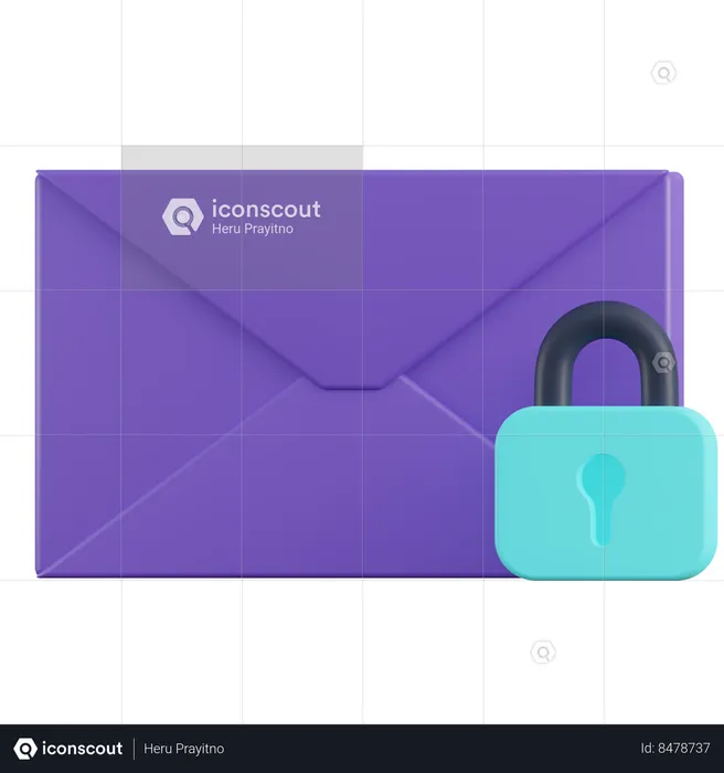 Secure Mail  3D Icon