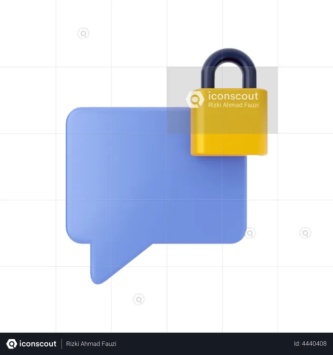 Secure Message  3D Illustration