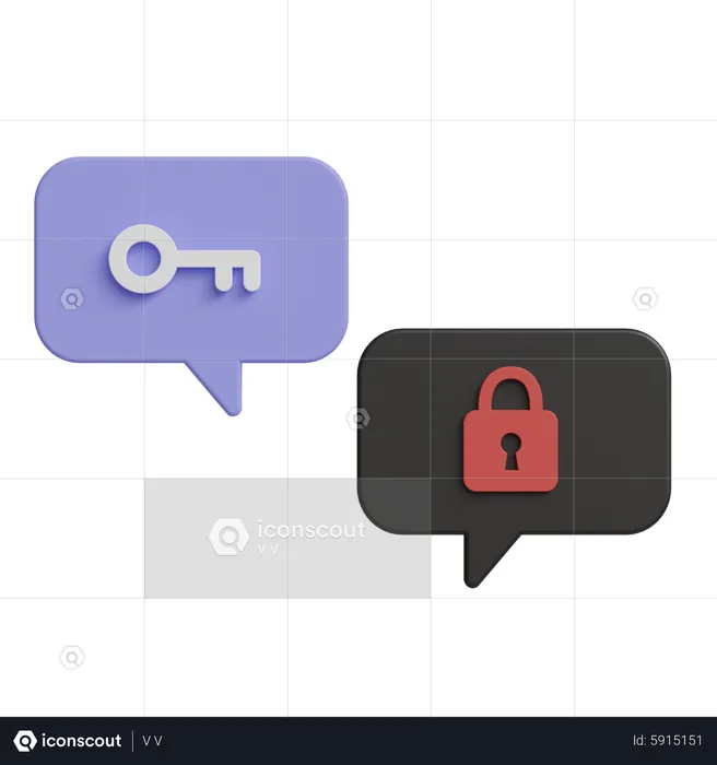 Secure message  3D Icon