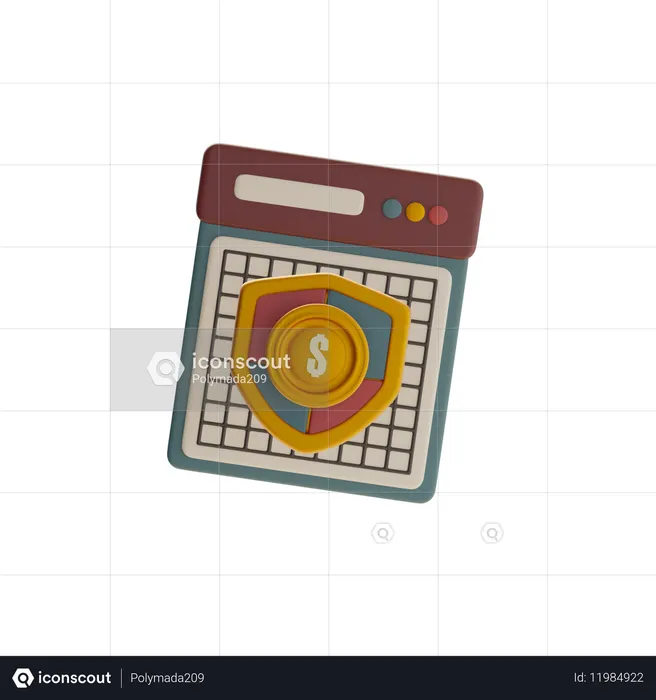 Secure Money  3D Icon