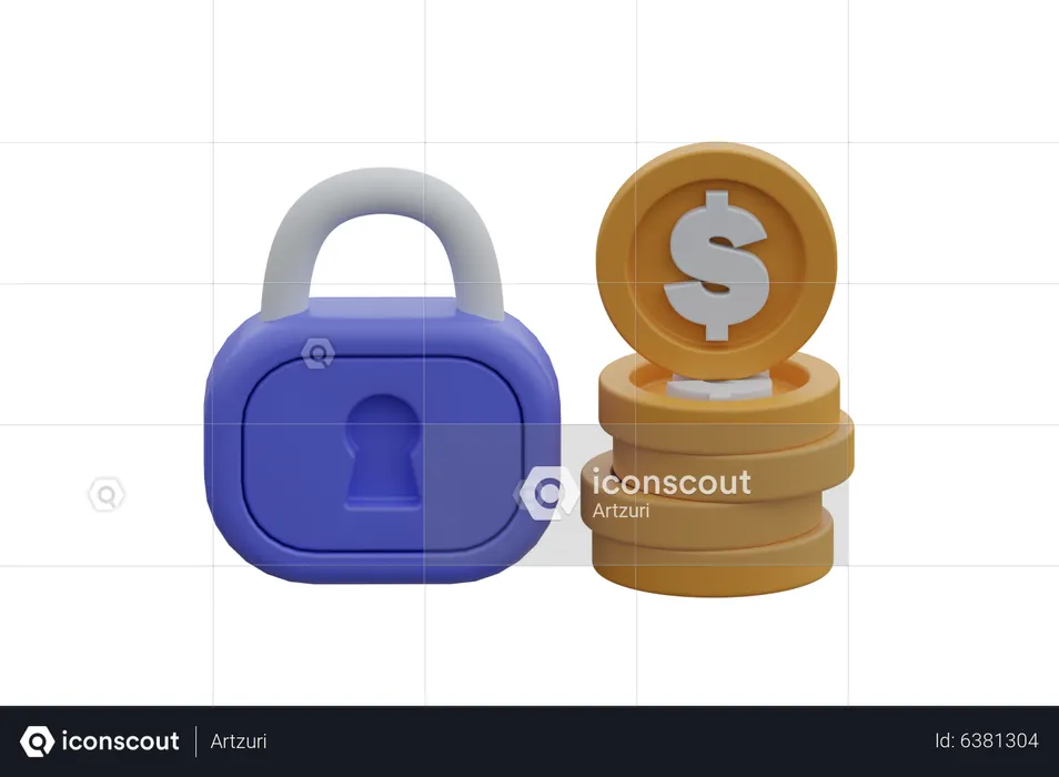 Secure Money  3D Icon