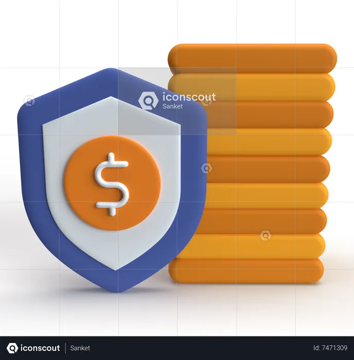 Secure Money  3D Icon