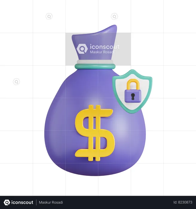 Secure Money  3D Icon