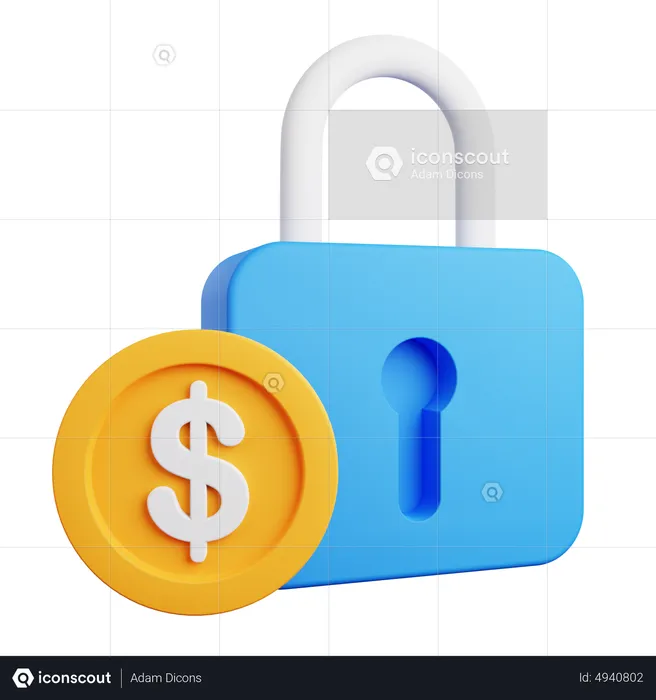 Secure Money  3D Icon