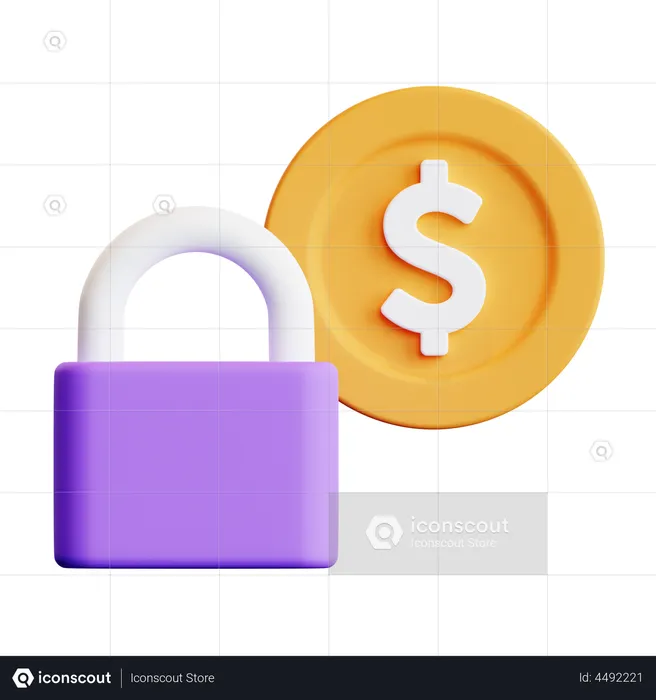 Secure Money  3D Illustration