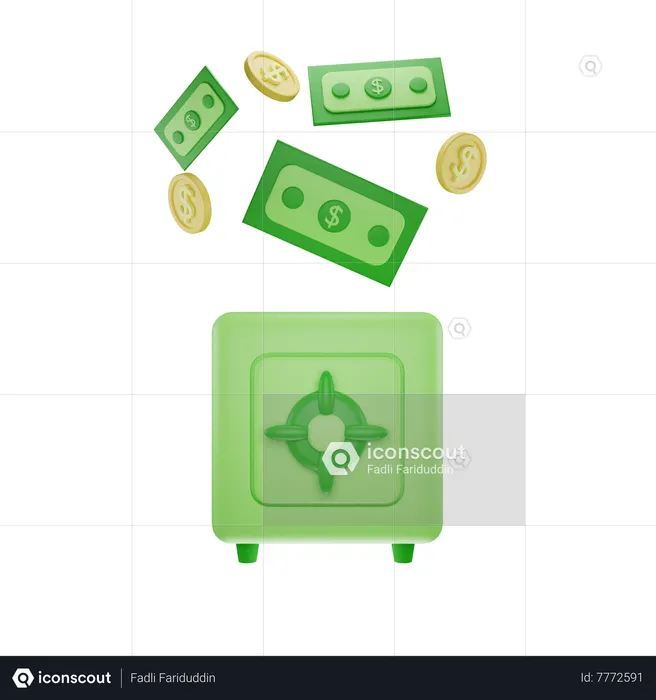 Secure Money  3D Icon
