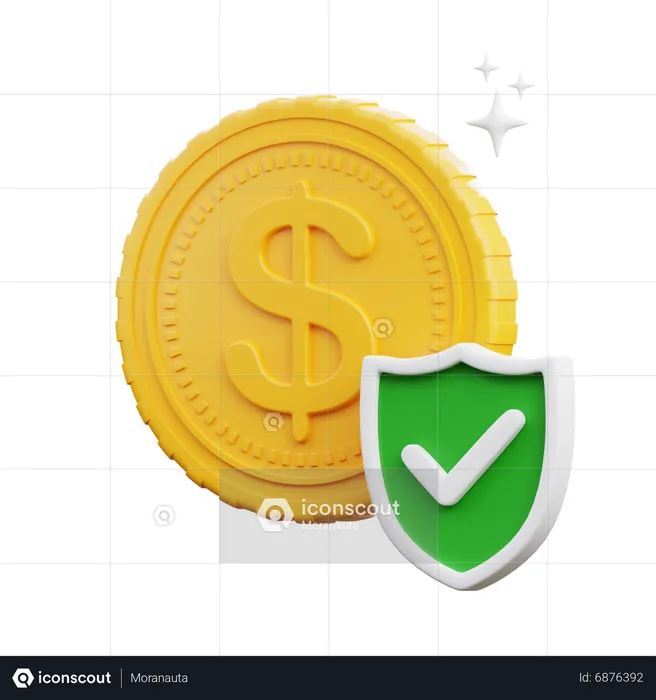 Secure Money Payment  3D Icon