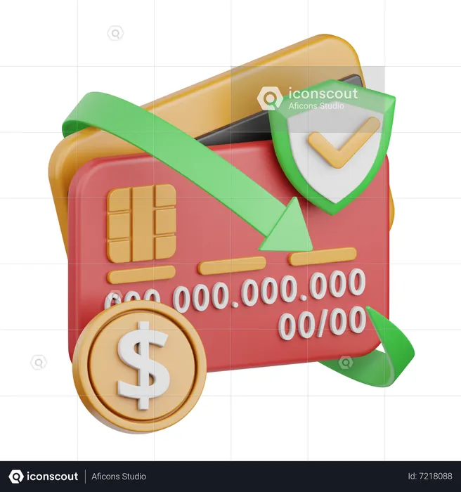 Secure payment  3D Icon