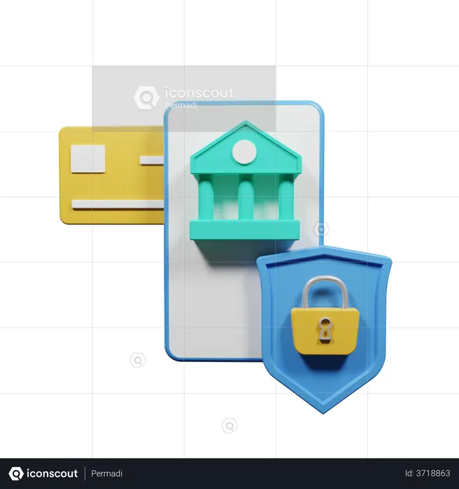 Secure Payment  3D Illustration