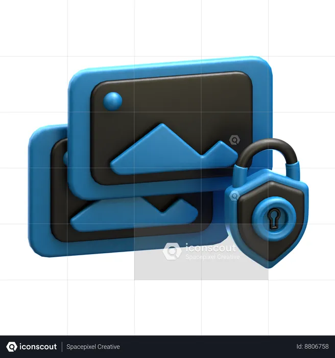 Secure picture  3D Icon