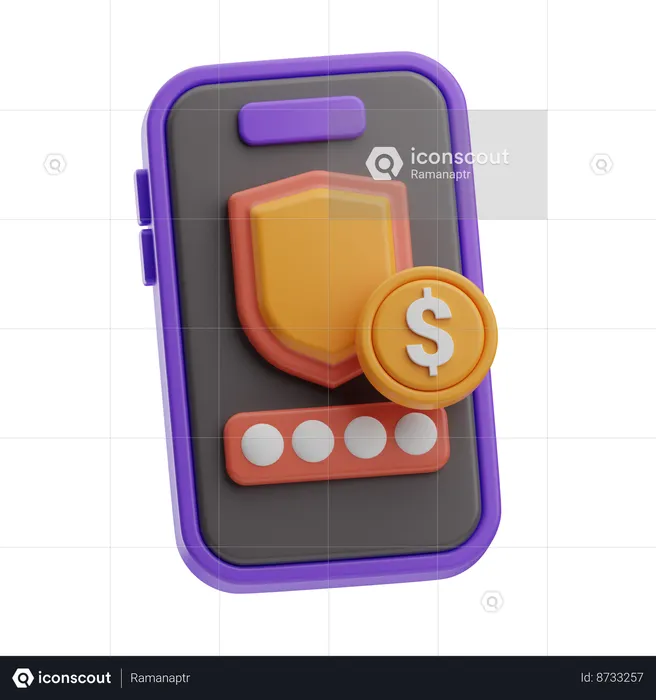 Secure Pin  3D Icon