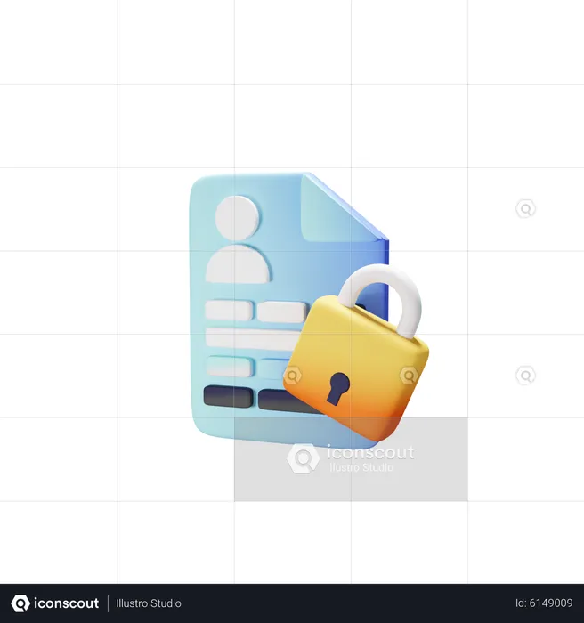 Secure Profile  3D Icon