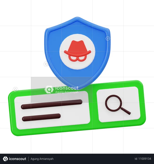 Secure Search  3D Icon