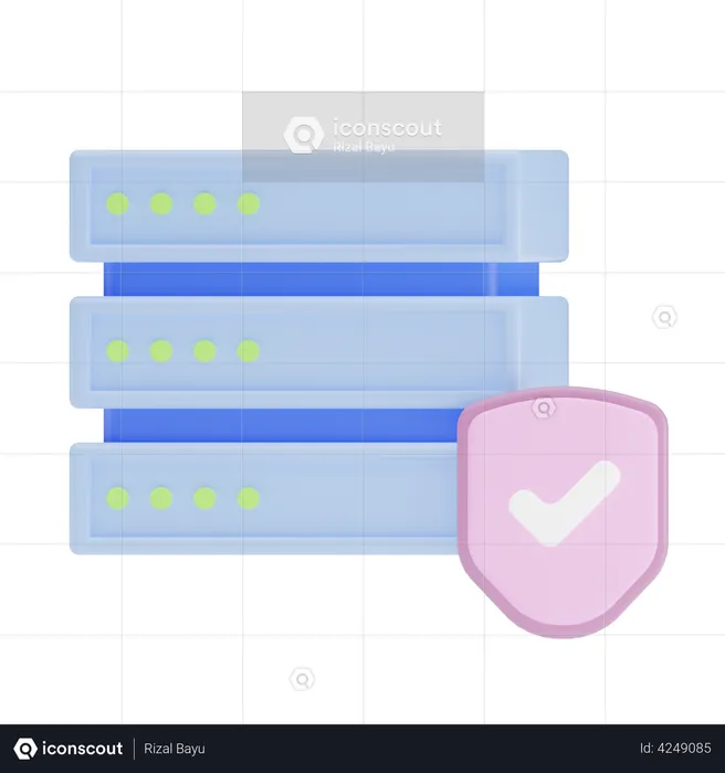 Secure Server  3D Illustration