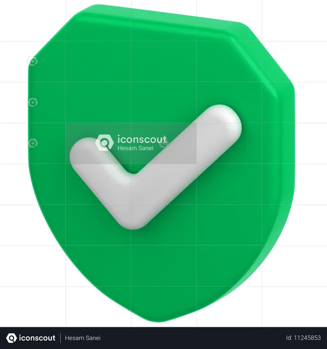 Secure Shield  3D Icon