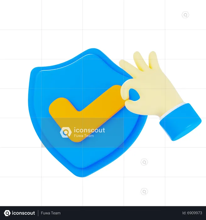 Secure Shield  3D Icon