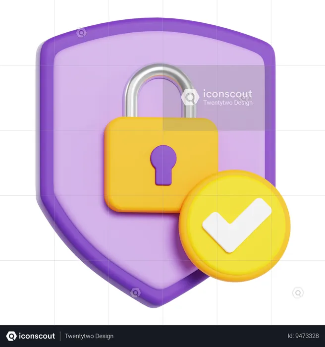 Secure Shield  3D Icon