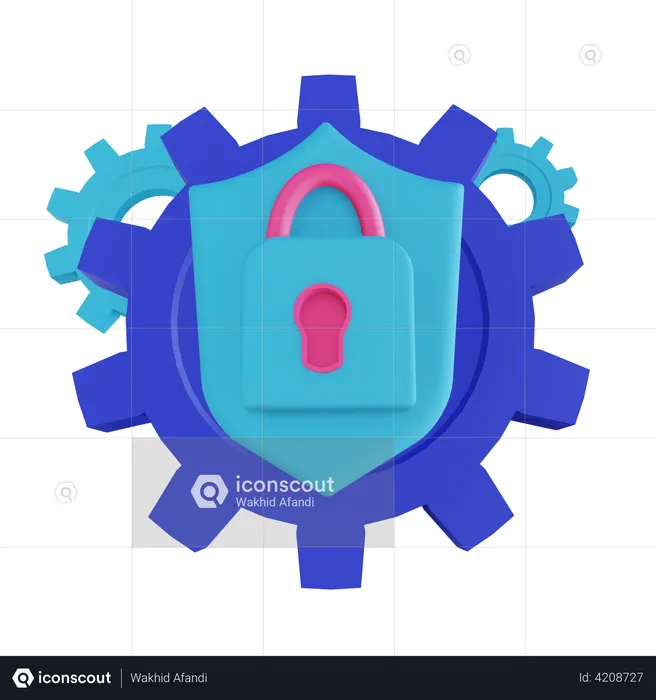 Secure Shield  3D Illustration