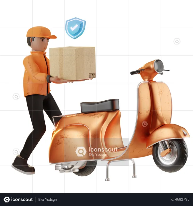 Secure Vehicle Delivery  3D Illustration