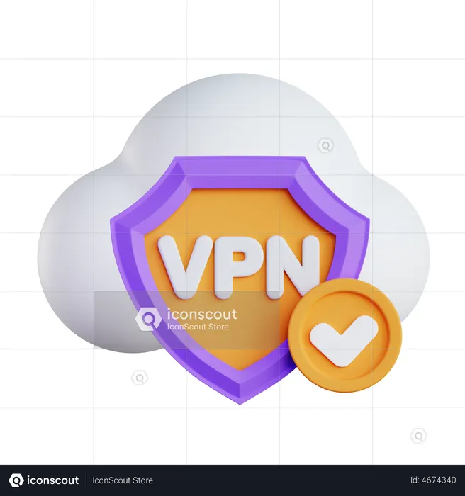 Secure Vpn  3D Illustration