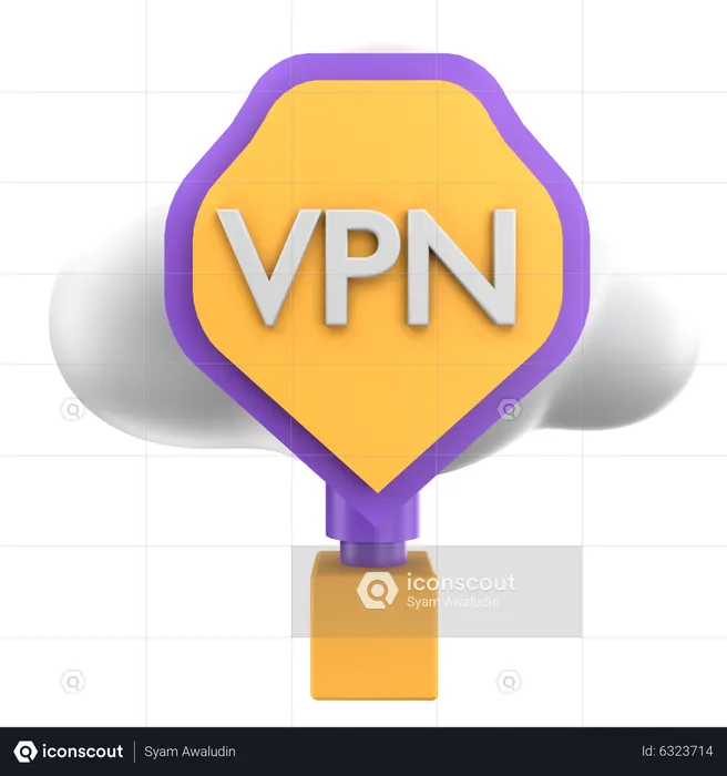 Secure Vpn  3D Icon