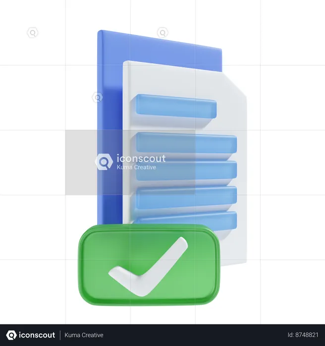 Secured file  3D Icon