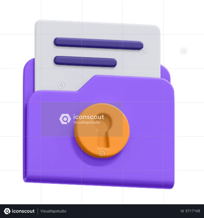 Secured Folder  3D Icon