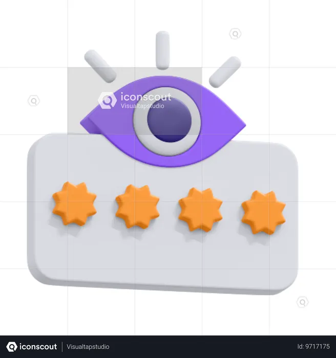 Secured Password  3D Icon