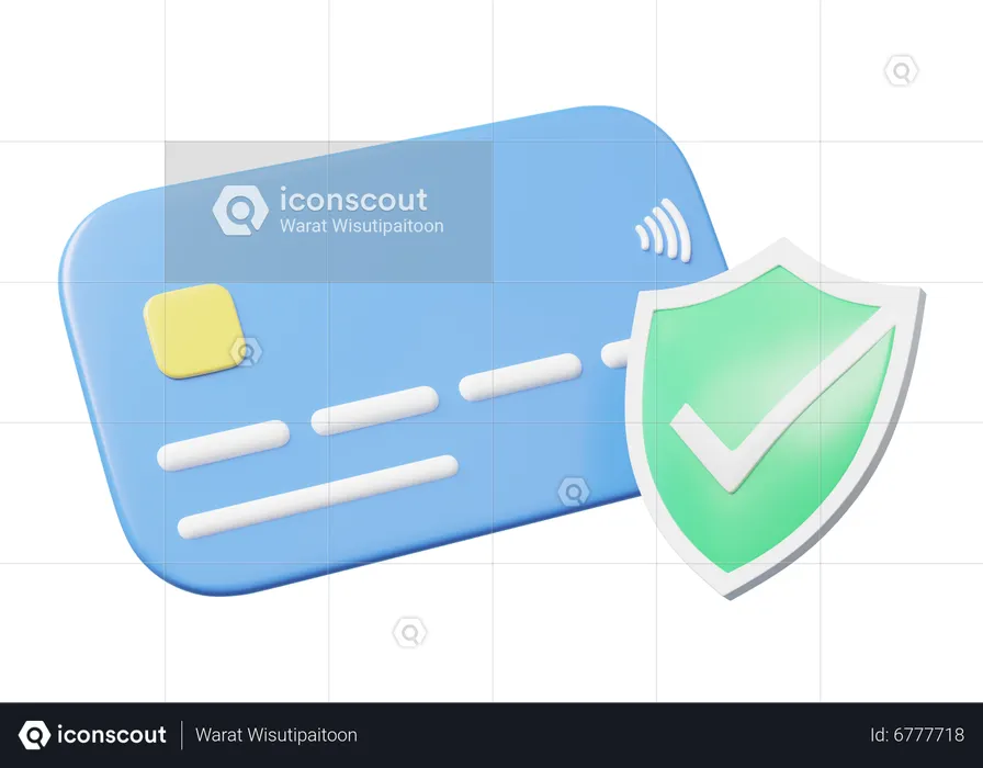 Sécurité des cartes de crédit  3D Icon