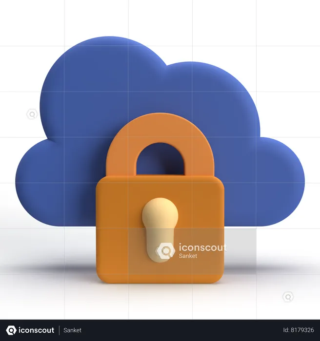 Sécurité du cloud  3D Icon