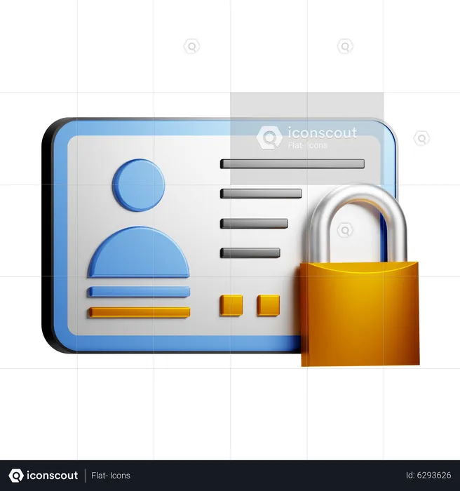 Sécurité des données personnelles  3D Icon