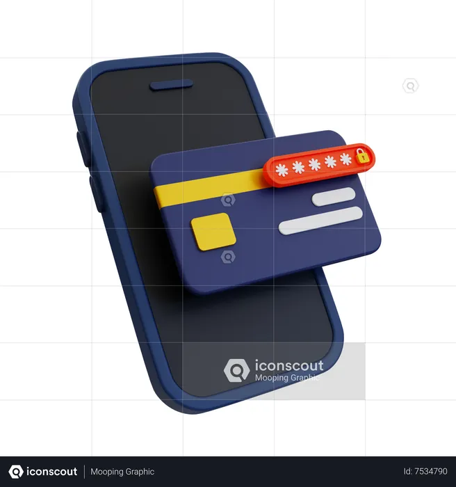 Sécurité des transactions numériques  3D Icon