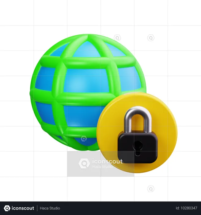 Sécurité du navigateur  3D Icon