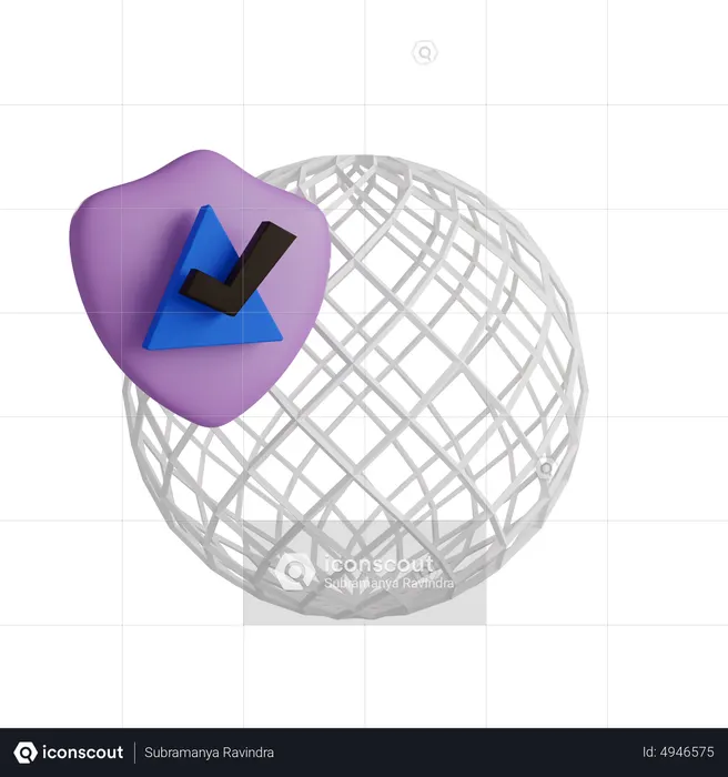 Sécurité du navigateur  3D Icon
