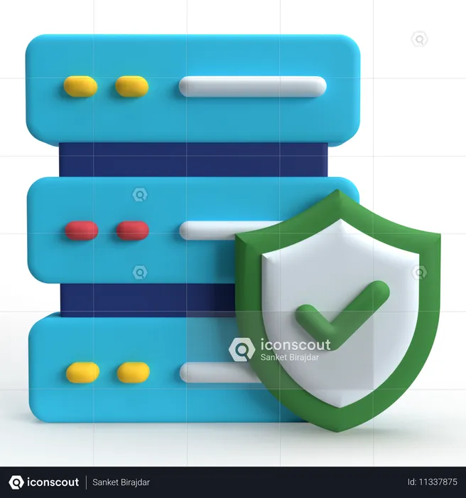Sécurité du serveur  3D Icon