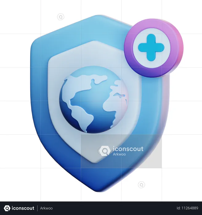 Sécurité mondiale  3D Icon