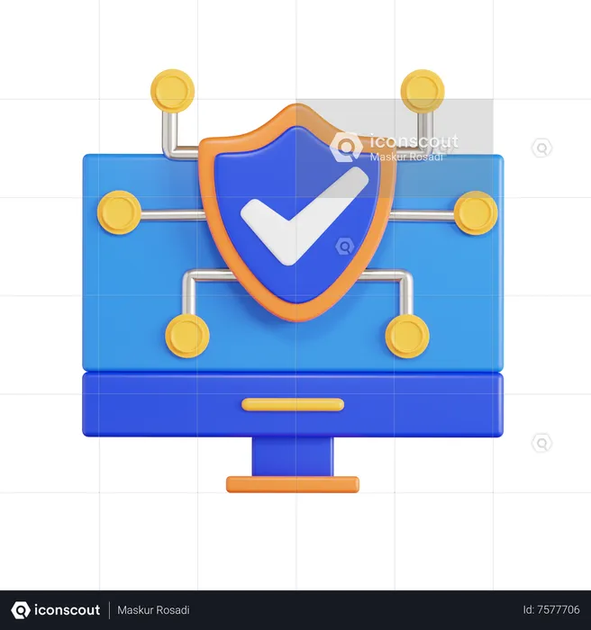 Sécurité informatique  3D Icon