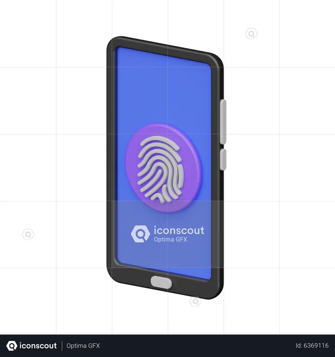 Sécurité mobile  3D Icon