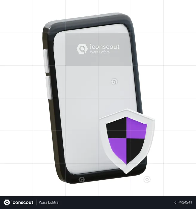 Sécurité des smartphones  3D Icon