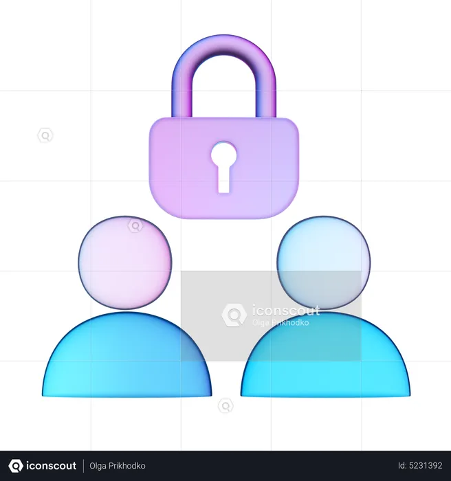Sécurité des utilisateurs  3D Icon