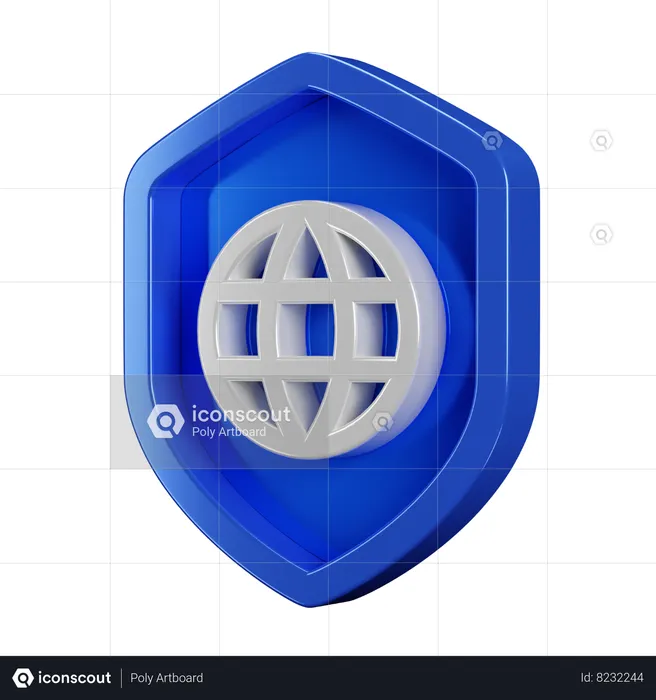 Security Badge Web  3D Icon