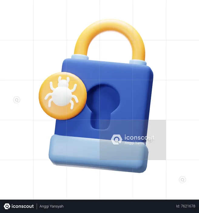 Security bug  3D Icon