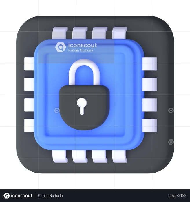 Security Chip  3D Icon