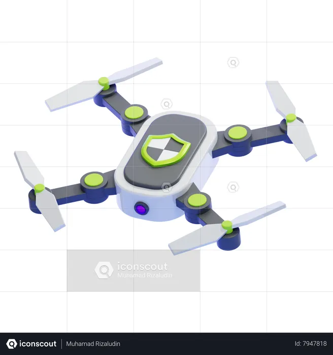SECURITY DRONE  3D Icon