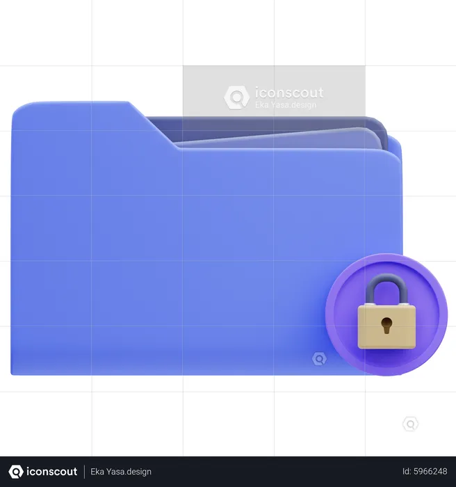 Security Encrypt Folder  3D Icon