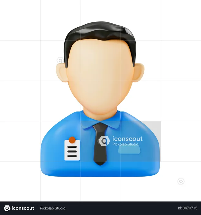 Security guard  3D Icon