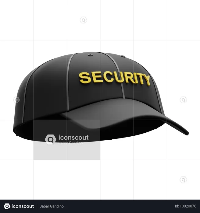 Security Guard Cap  3D Icon