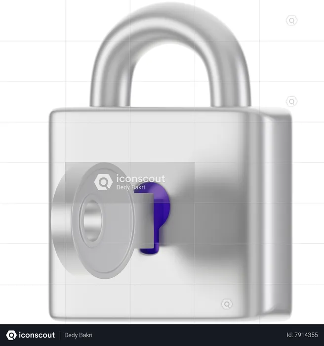 Security Key  3D Icon