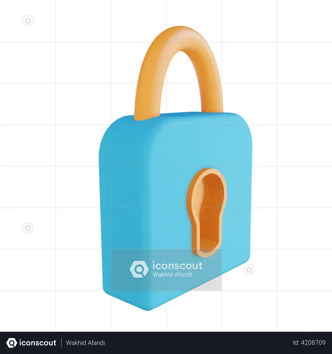 Security Lock  3D Illustration