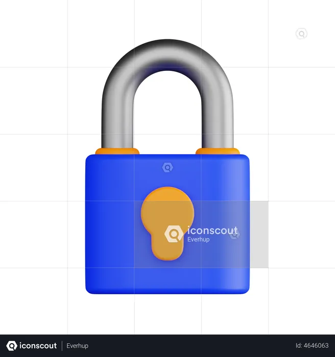 Security Lock  3D Illustration